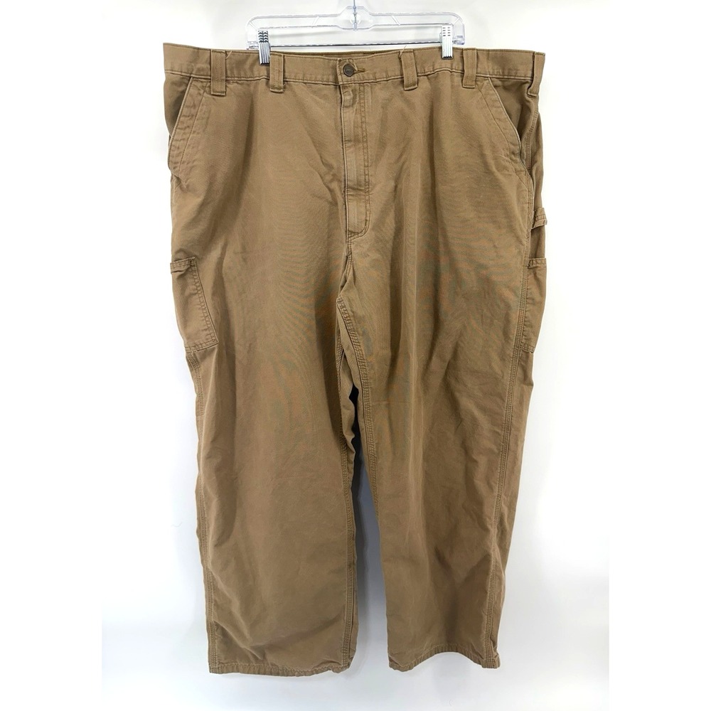 Carhartt Khaki Carpenter Original Dungaree Fit Mens 50x30 Pants Workwear Rugged
